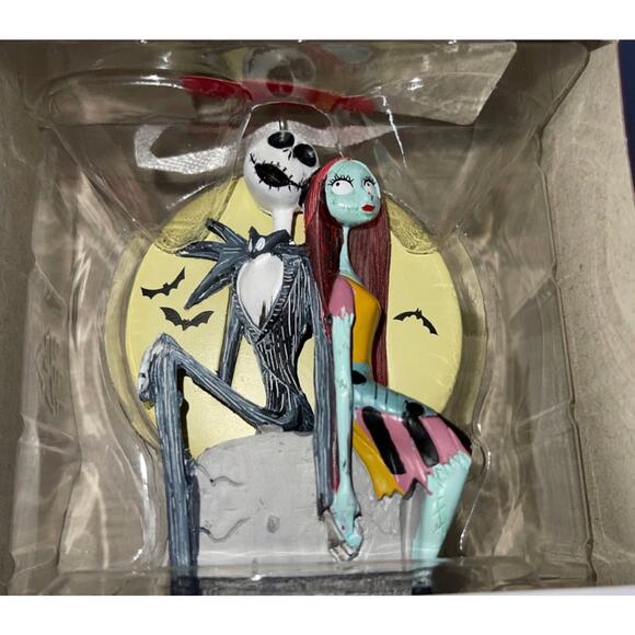 Hallmark 2022 Ornament Jack‎ Skellington And Sally Nightmare Before Christmas - Picture 1 of 4